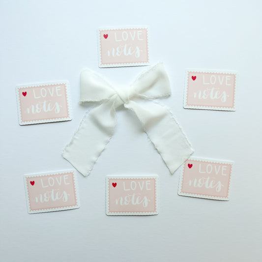 Love Notes Stamp Valentine Sticker