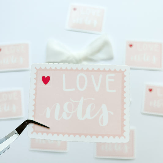 Love Notes Stamp Valentine Sticker