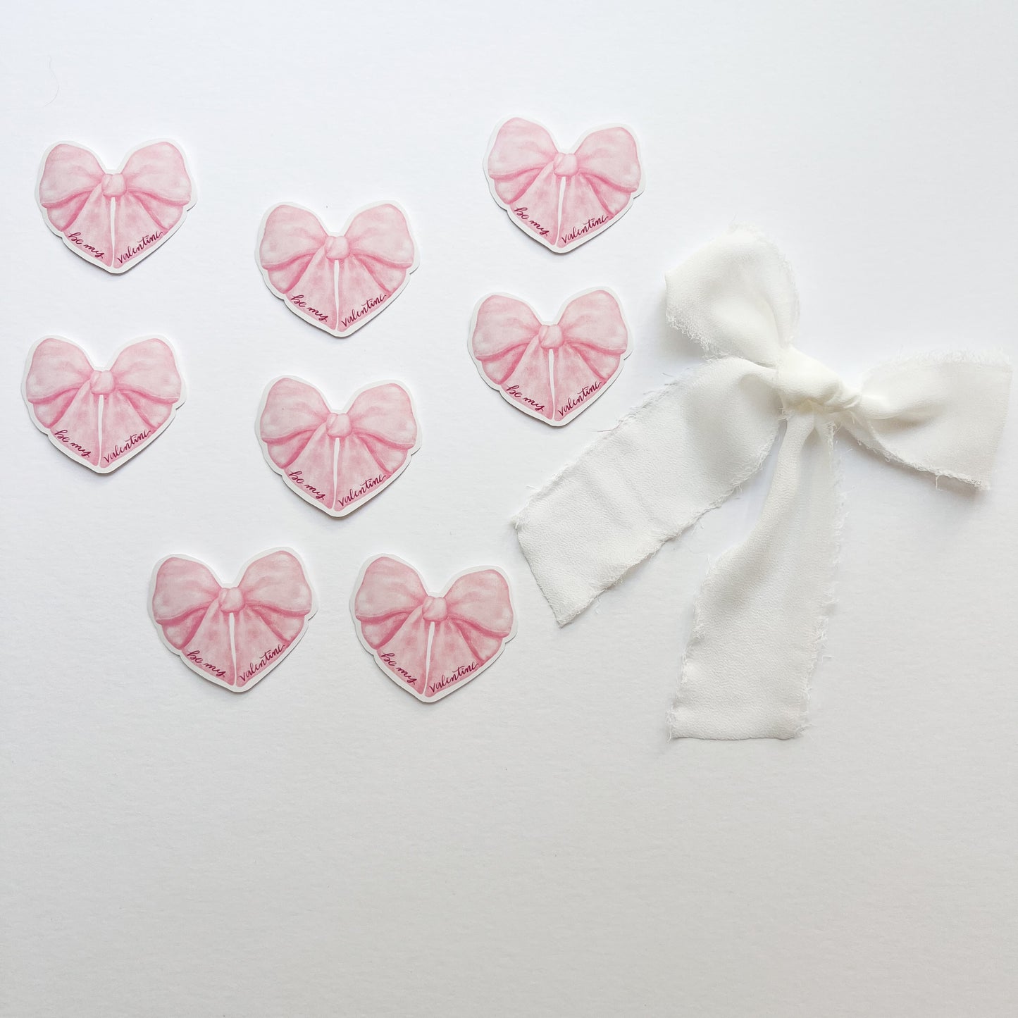 Be My Valentine Bow Sticker