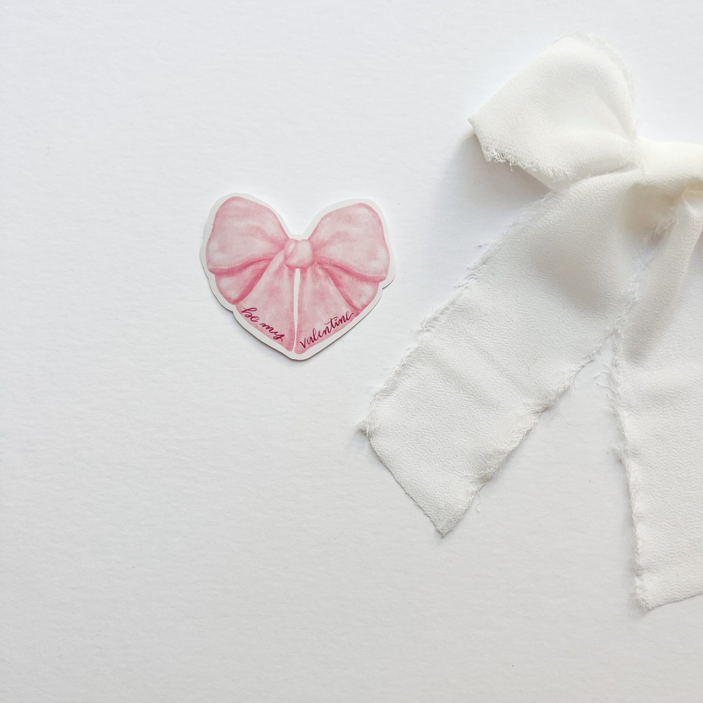 Be My Valentine Bow Sticker