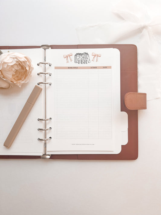 TBR | To Be Read - Book Tracker Insert