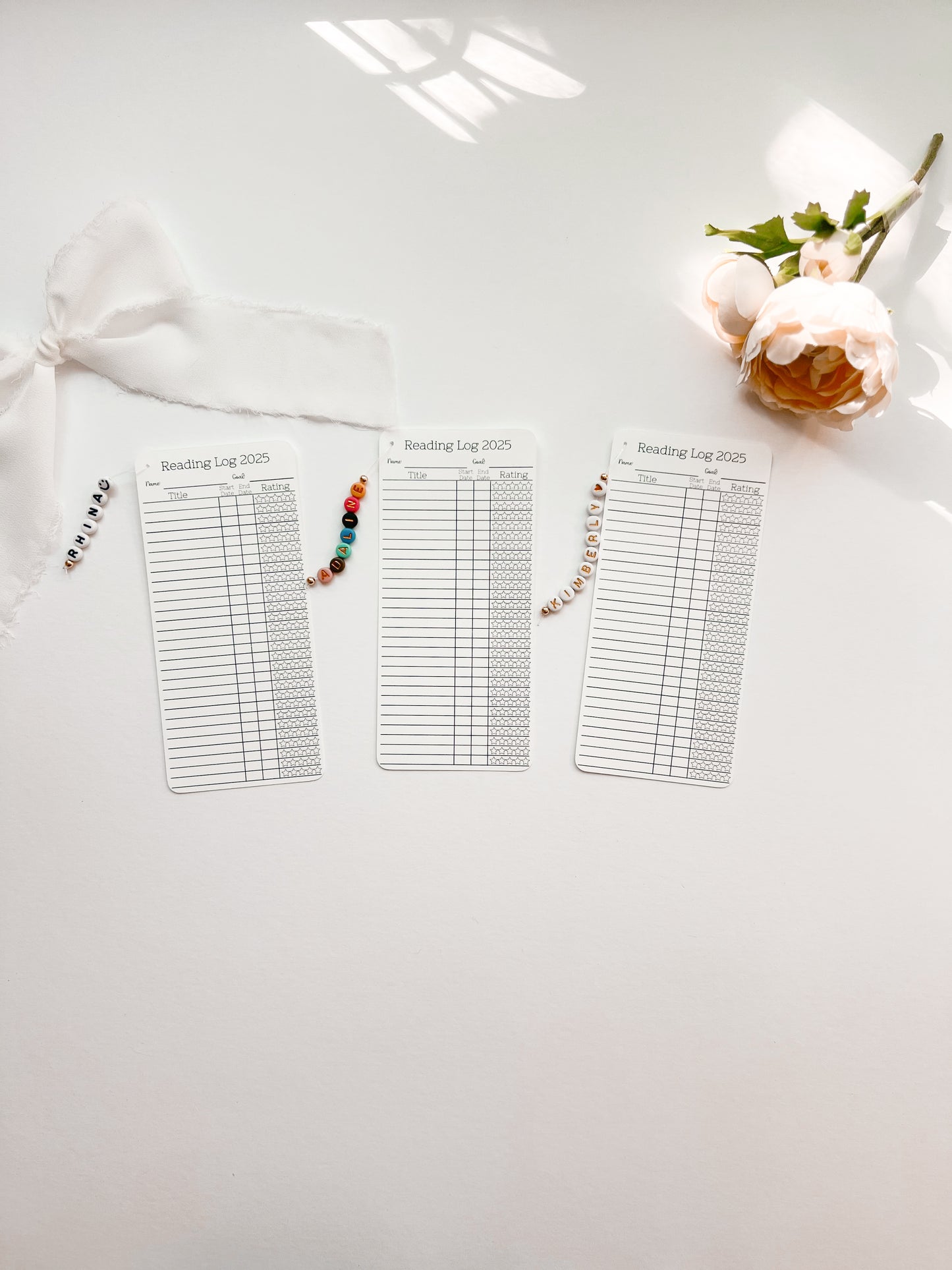 Personalized Reading Tracker Bookmark