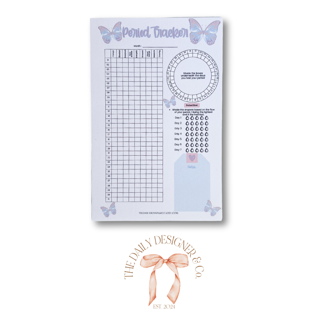 Period Tracker Tracker Pages | 12 month Bundle A5 Inserts