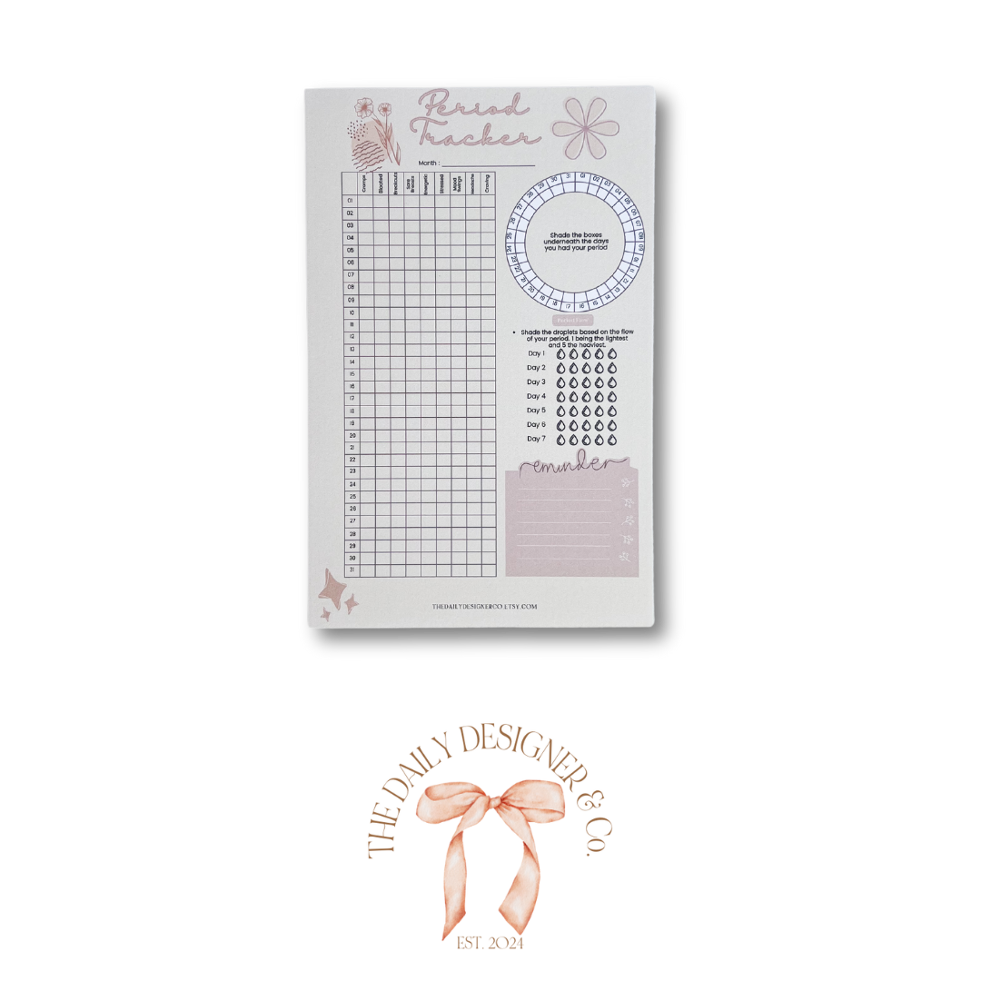 Period Tracker Tracker Pages | 12 month Bundle A5 Inserts