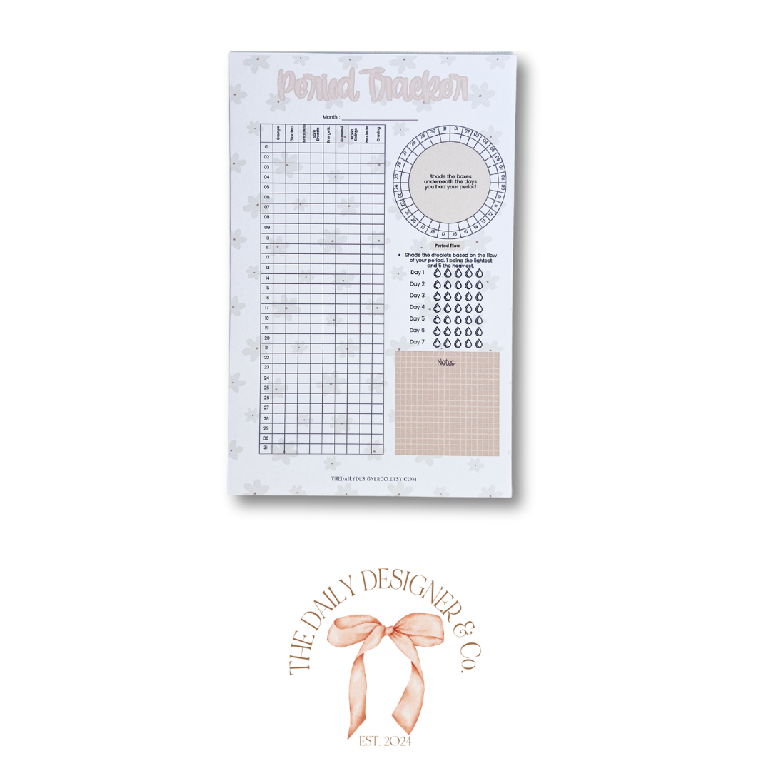 Period Tracker Tracker Pages | 12 month Bundle A5 Inserts