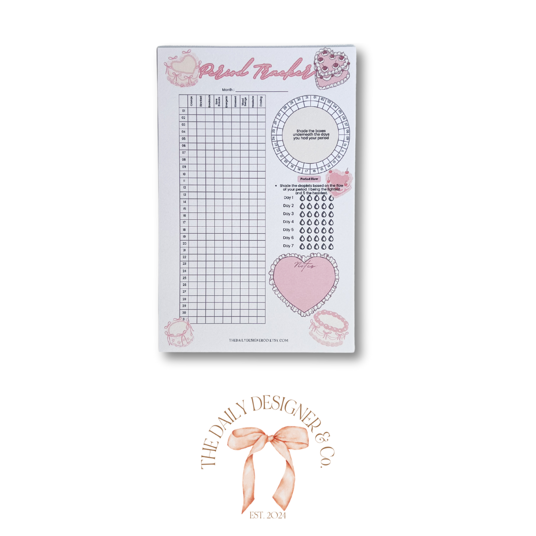 Period Tracker Tracker Pages | 12 month Bundle A5 Inserts