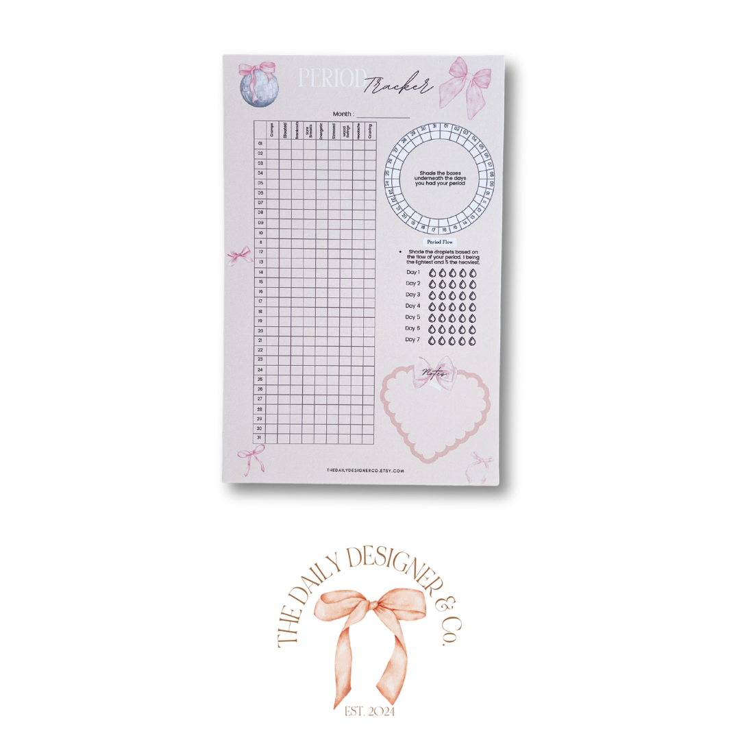 Period Tracker Tracker Pages | 12 month Bundle A5 Inserts