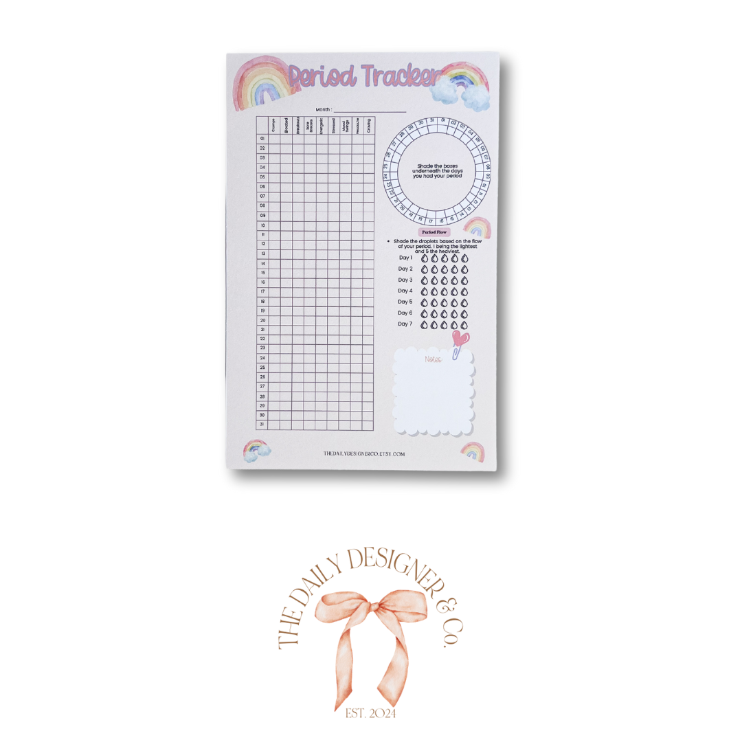 Period Tracker Tracker Pages | 12 month Bundle A5 Inserts